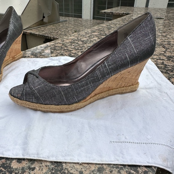 Michael Kors Metallic Espadrilles with Cork Wedge - Picture 3 of 7